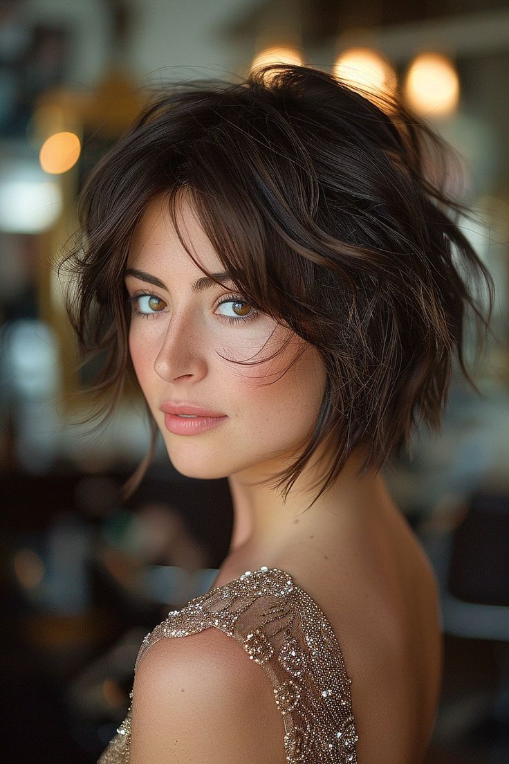 French Bob Shag, Short Shaggy Hairstyle Women, Shaggy Short Hair Bob, Short Bob Hairstyles 2024 Trends, Bob Shag Haircut, Shaggy French Bob, Layered French Bob, Short Blowout Hairstyles, Shaggy Pixie Haircut