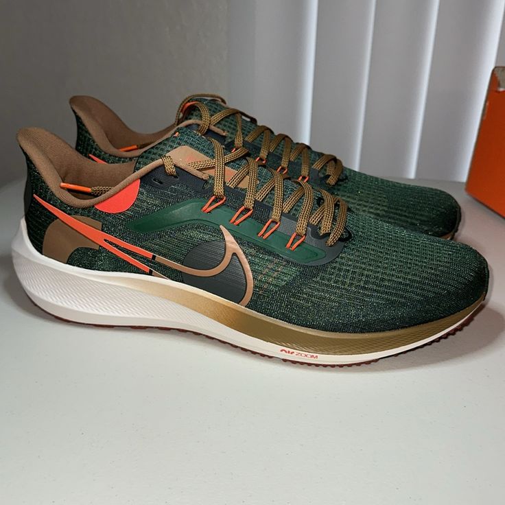 Nike Pegasus 39 A.I.R. Hola Lou New, Size 14, Very Comfy, Last One! Do9500 300 Orange Trail Running Shoes With Cushioned Footbed, Green Lace-up Trail Running Shoes With Air Max Cushioning, Orange Trail Running Shoes For Jogging With Branded Insole, Orange Lace-up Sneakers For Running Errands, Orange Cushioned Running Shoes For Trail, Orange Lace-up Running Shoes With Branded Insole, Orange Running Shoes With Round Toe, Orange Low-top Trail Running Shoes With Cushioned Footbed, Low-top Orange Trail Running Shoes With Cushioned Footbed