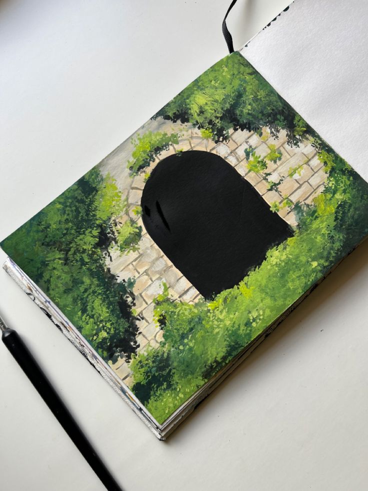 a piece of art that looks like a hole in the ground