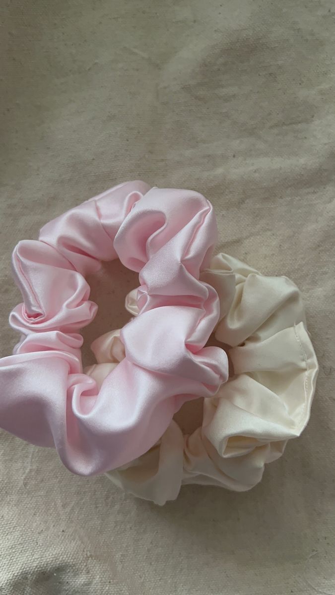 Slip Scrunchies, Bridesmaid Scrunchie, Scrunchies Aesthetic, Kawaii School Supplies, Satin Scrunchies, Beaded Accessories, Pink Silk, Bridal Shower Gifts, Bridal Hair Accessories