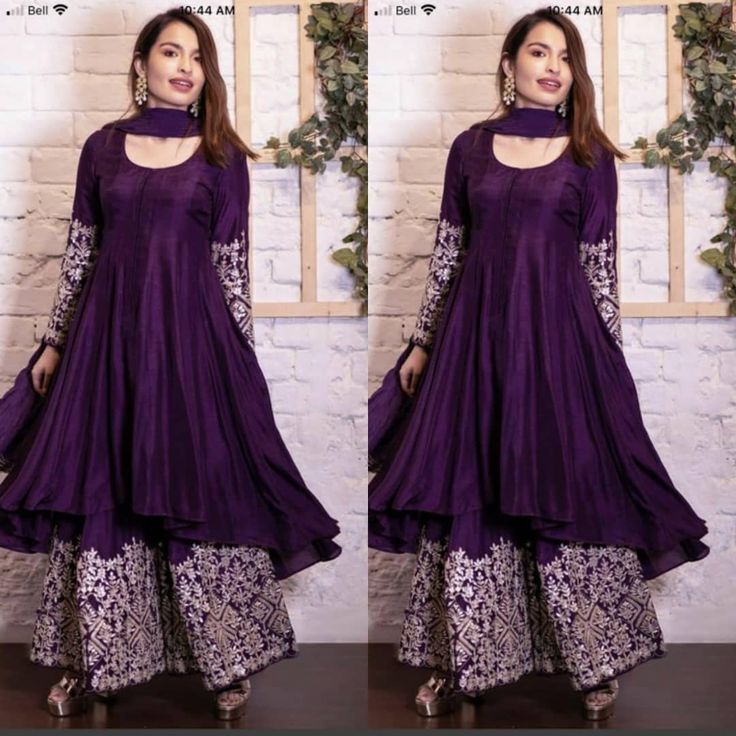 Purple Colour Dress Design, Anar Kali Dress, Kali Anarkali Dress, Plain Gowns, Rashid Khan, Party Wear Kurti, Friend Status, Gown Party Wear, Designer Kurta