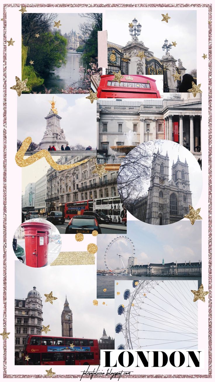 the london collage is made up of photos