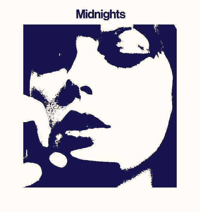 the cover art for midnight's album midnights, which features an image of a woman