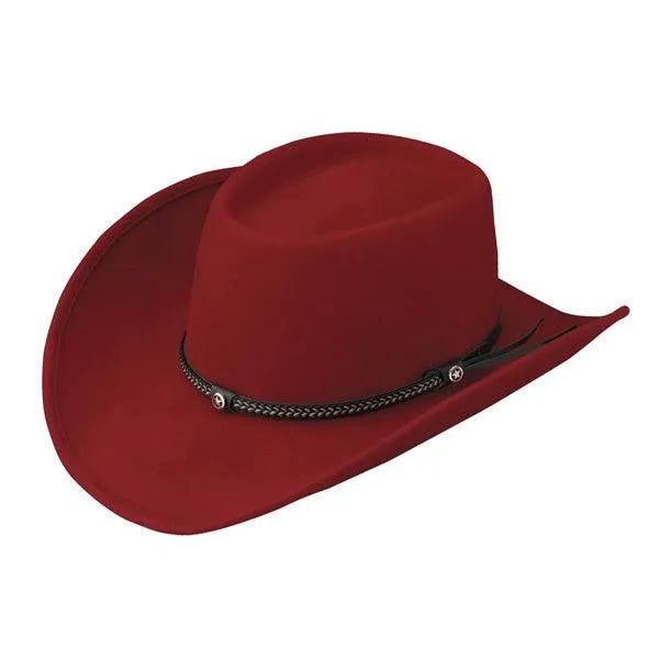 Outback Durango - Outdoorsman Hat - Hatcountry Casual Red Adjustable Hat Bands, Red Wide Brim Felt Hat For Country Events, Classic Red Hat With Flat Bill, Red Felt Hat With Curved Brim For Country Events, Red Short Brim Hat For Outdoor, Red Adjustable Hat Bands For Country Events, Red Western Felt Hat For Country Events, Adjustable Red Hat Bands For Winter, Western Red Hat Bands For Country Events