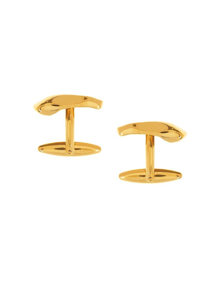 Dragon's tooth cufflinks - MISHO - Cufflinks Formal Matte Gold Metal Jewelry, Classic Metal Jewelry For Business, Adjustable Gold Clip-on Jewelry, Formal Engraved Gold Earrings, Formal Gold Engraved Earrings, Classic Jewelry With Gold Clasp For Gift, Classic Gold-tone Clip-on Jewelry, Formal Metal Clip-on Jewelry, Formal Gold-plated Jewelry With Gold Clasp