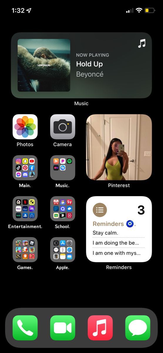 an iphone screen with various icons and texting on the phone's sidebars