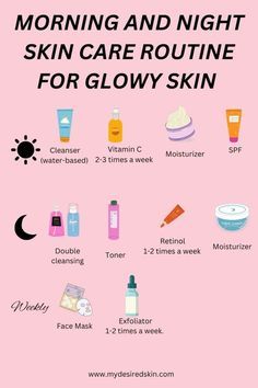 Night Face Routine, Easy Routine, Night Skin Care, Facial Routine Skincare, Retinol Moisturizer, Face Routine, Get Glowing Skin, Face Care Routine, Night Time Skin Care Routine