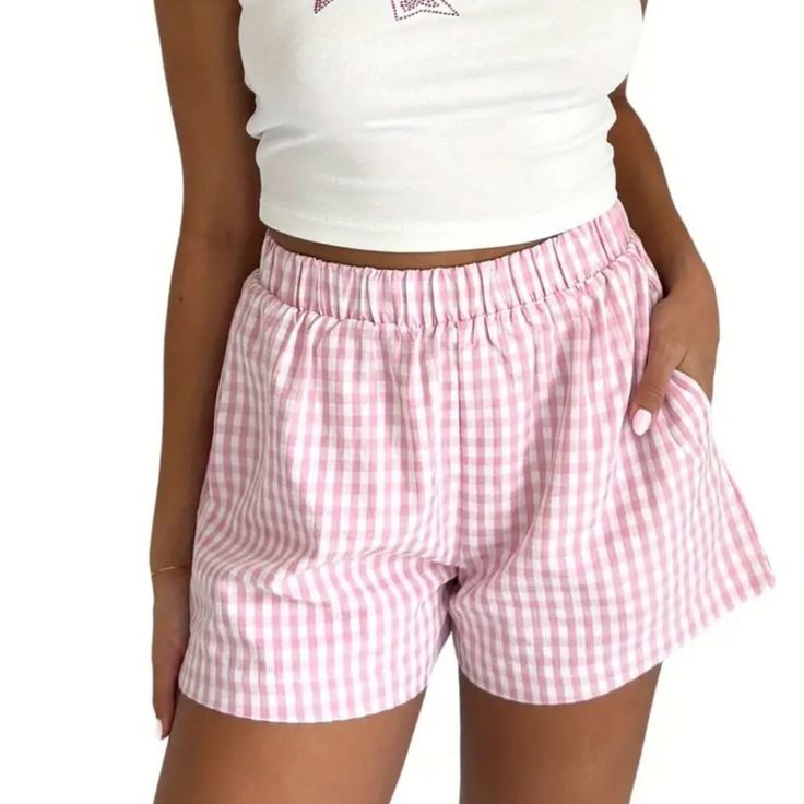 Viral Pink Y2k Plaid Shorts. Brand New, Never Worn Or Washed. So Cute For Lounging Or Running Errands. Has Two Pockets On The Back And Two In The Front. Made With 100% Polyester. Is A Size M But Fits More Like A Small For That Slightly Oversized Look. Y2k Style Summer Shorts With Pockets, Y2k Style Shorts With Pockets For Summer, Y2k Shorts With Pockets For Summer, Summer Y2k Style Cotton Shorts, Spring Y2k Style Cotton Shorts, Summer Cotton Y2k Shorts, Spring Y2k Cotton Shorts, Y2k Style Cotton Shorts For Spring, Y2k Style Cotton Shorts For Summer