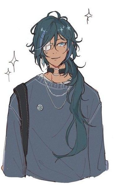 Kaeya Sweater Fan Art, Kaeya Fanart Modern, Kaeya Casual, Abyss Kaeya, Kaeya Modern Au, Kaeya Simp, Ship Art, An Anime, Blue Hair