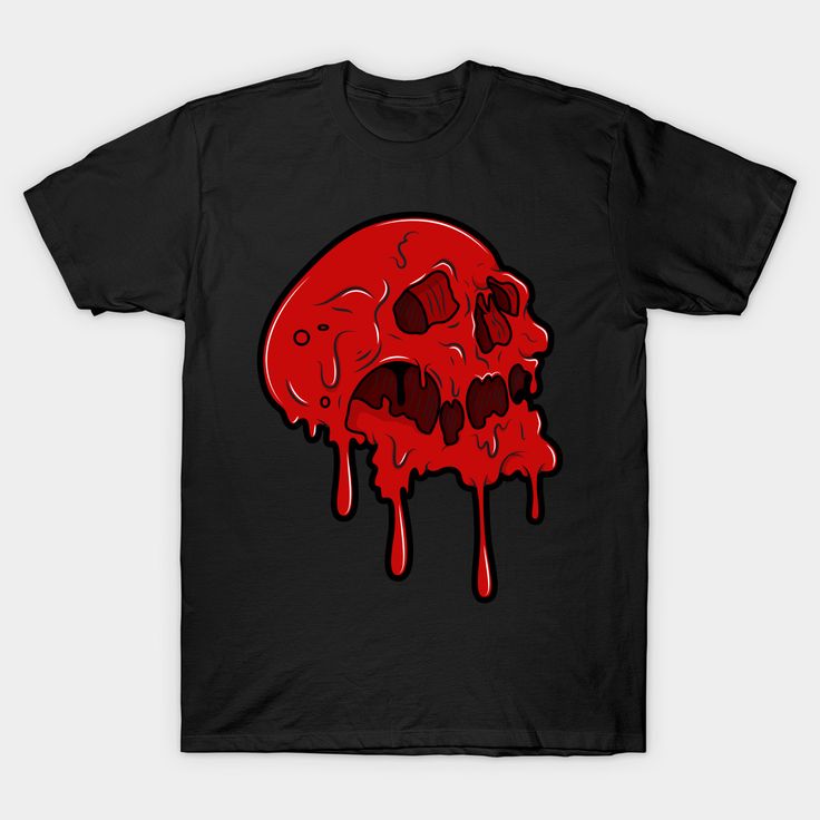 Red skull graphic art dripping away. Drip.. -- Choose from our vast selection of Crewneck and V-Neck T-Shirts to match with your favorite design to make the perfect graphic T-Shirt. Pick your favorite: Classic, Boxy, Tri-Blend, V-Neck, or Premium. Customize your color! For men and women. Red Distressed Crew Neck T-shirt, Edgy Red Graphic Print T-shirt, Red Graphic Print T-shirt For Halloween, Red Emo Tops With Graphic Print, Red Emo Graphic Print Top, Red Emo Top With Graphic Print, Red Skull Print Graphic Tee, Red Halloween T-shirt With Graphic Print, Edgy Red T-shirt With Screen Print