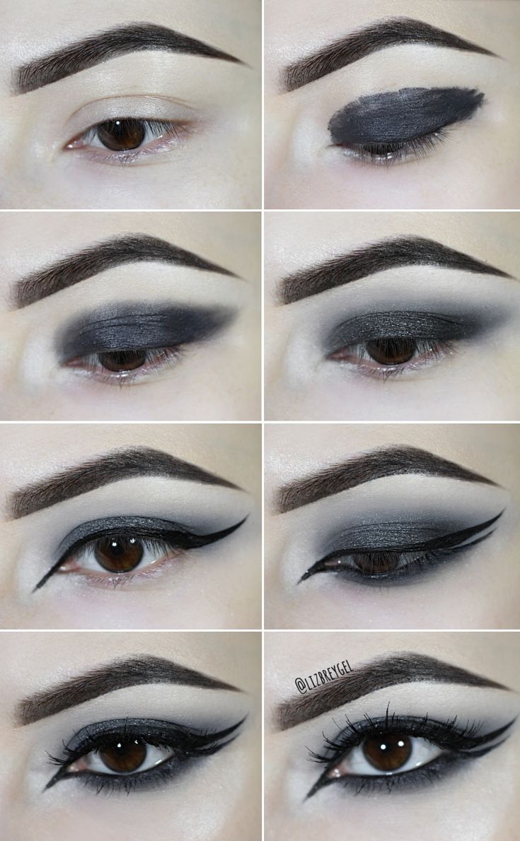 Captivating Goth Smoky Eye with Double Eyeliner | Step-by-Step Makeup Tutorial Makeup Rules, Gothic Eye Makeup, Smokey Eyes Tutorial, Goth Make Up, Double Eyeliner, Silver Smokey Eye, Goth Makeup Tutorial, Goth Eye Makeup, Looks Rihanna