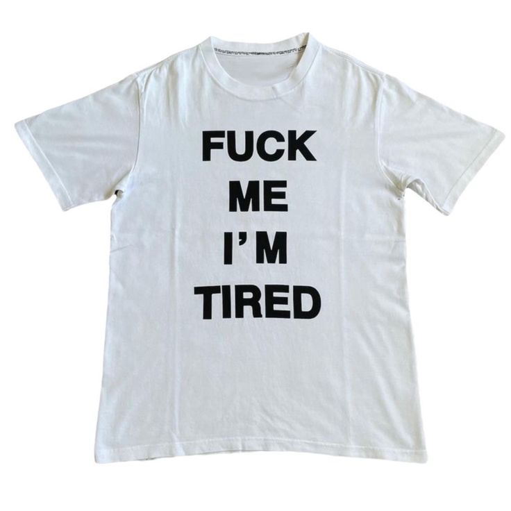 I’m Tired T-Shirt Fast Shipping $25 Lowest I Can Do Custom Deadstock Hit Me With Questions T Shirt Funny Quotes, Custom T Shirts Ideas, Wifebeater Shirt, Simple Shirt Designs, Funny Shirt Ideas, Outfit Ideas Shirt, T Shirt Name, Silly Shirts, Goofy Shirt