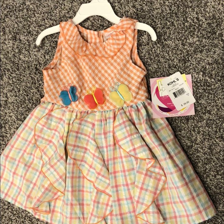 Never Worn Dress Sweet Summer Dresses For Casual Wear, Sweet Multicolor Dresses For Playdate, Sweet Multicolor Dress For Playdate, Casual Sundress For Playtime In Spring, Summer Sundress For Spring Play, Spring Sundress For Playdate, Casual Sundress For Spring Play, Sweet Cotton Dress For Playdate, Spring Playdate Sundress