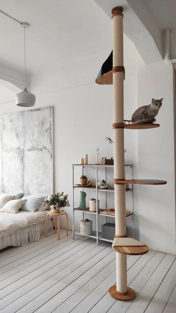 Cat Tree Decoration for Cat room Cat Room Decor, Cat Furniture Design, Katt Grejer, Cat Hotel, Cat Tree House, Diy Cat Tree, Modern Cat Furniture, Cat Wall Furniture, Living With Cats