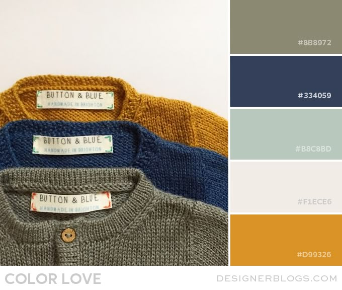 the sweaters are all different colors and have tags on them that read, color love