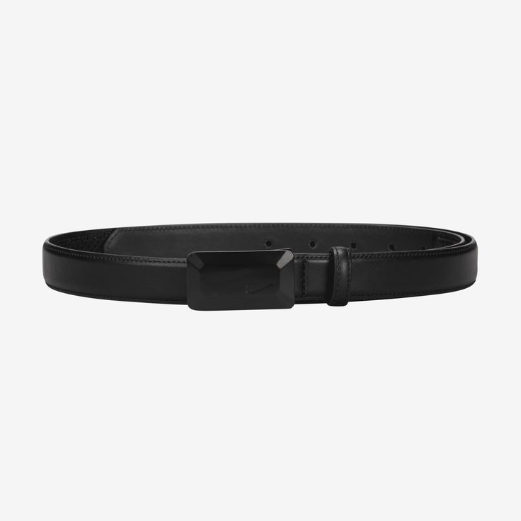 Get yourself a clean look with a two-tone buckle to provide a striking accent to any outfit. Soft mesh lining helps keep you comfortable and your look fresh. Modern Black Belt With Rectangular Buckle, Black Belt With Rectangular Buckle, Sleek Black Belt For Workwear, Sleek Black Belts For Work, Black Casual Belt With Buckle Closure, Casual Black Belt With Buckle Closure, Black Belt With Buckle Closure For Work, Black Formal Belt With Buckle Closure, Formal Black Belt With Buckle Closure