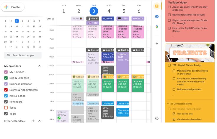 an image of a calendar on the computer screen with notes and other things to do