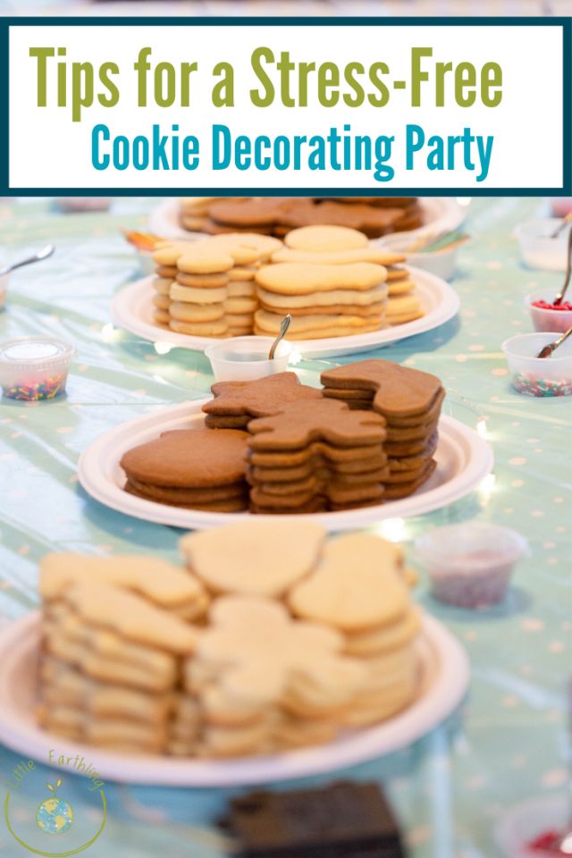 Tips for a Stress-Free Cookie Decorating Party Kids Decorating Christmas Cookies, Class Christmas Cookie Decorating Party, Decorating Cookies Party, Christmas Cookie With Kids, Decorate Your Own Cookie Party, Preschool Cookie Decorating, Holiday Cookie Party Ideas, Christmas Cookies To Decorate With Kids, How To Host A Christmas Cookie Decorating Party