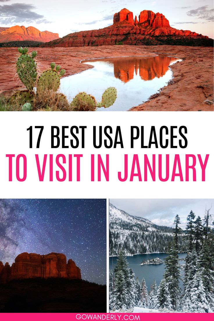 Discover the best US travel destinations for January. Find your perfect winter getaway. Best 3 Day Weekend Trips, Winter Vacation Destinations, Best Places To Travel In January, January Travel Destinations Usa, January Vacation Destinations Us, Winter Trips In The United States, Best January Vacations, Best Us Travel Destinations, Vacation Places In Usa