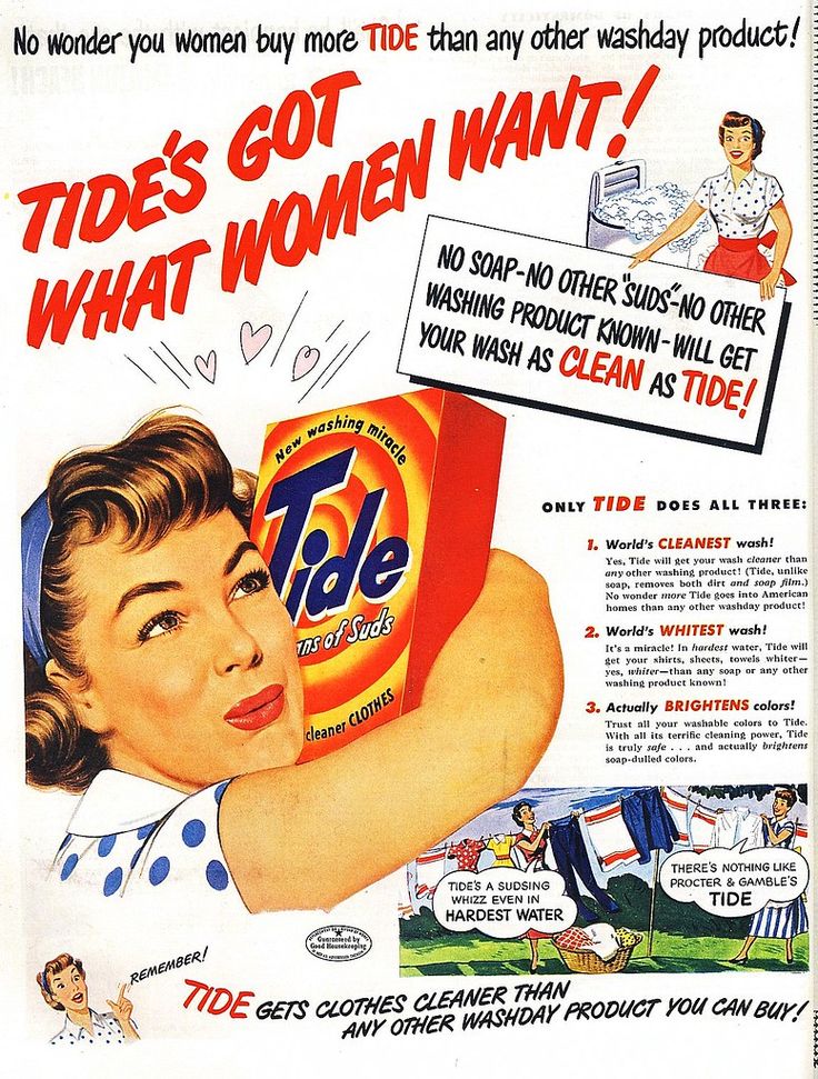 an advertisement for tide products with a woman holding a box