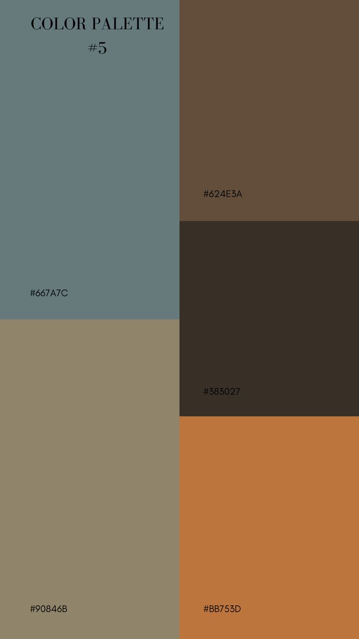 the color palette is brown and blue