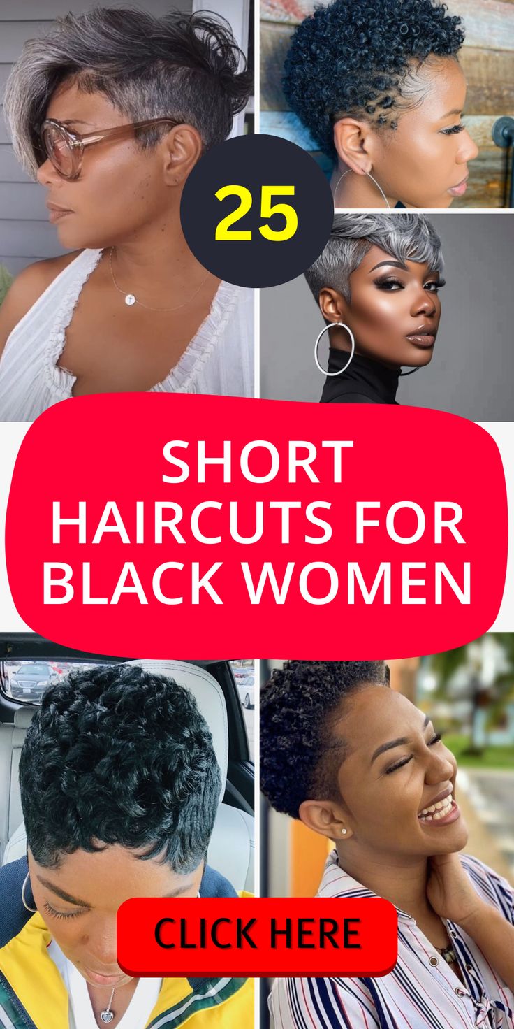 25 Trendy Short Haircuts 2024 for Black Women - Embrace Your Natural Elegance - divagaze.com 2024 Hair Trends For Black Women, Undercut Natural Hair, Natural Hair Pixie Cut, Modern Bob Haircut, Short Haircuts For Black Women, Short Relaxed Hairstyles, Short Natural Haircuts, Black Women Short Hairstyles, Black Hair Short Cuts