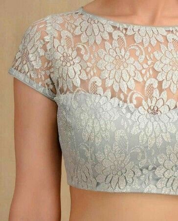 Latest Blouse Styles, Saree Jacket Designs, Netted Blouse Designs, Silver Blouse, Saree Blouse Neck Designs, Lehenga Blouse Designs, Net Blouses, Glamorous Look, Sari Blouse Designs