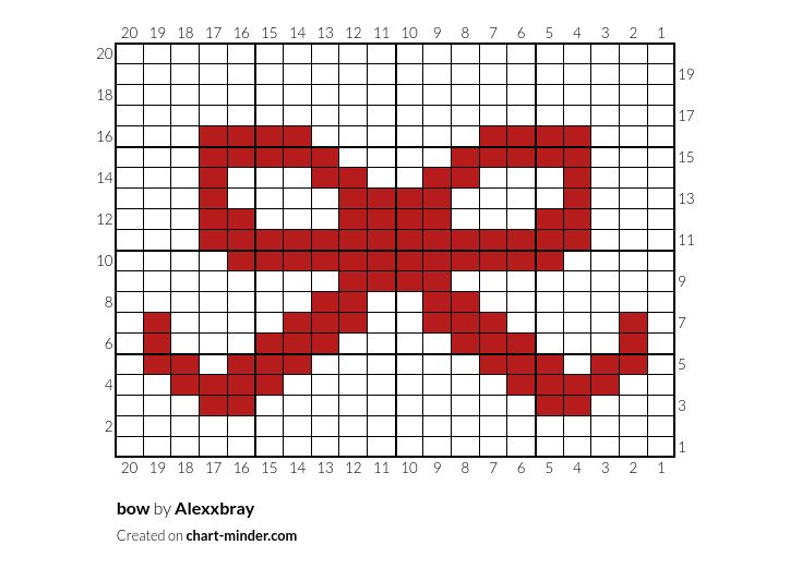 a cross stitch pattern with the words bow and arrow in red, white and black