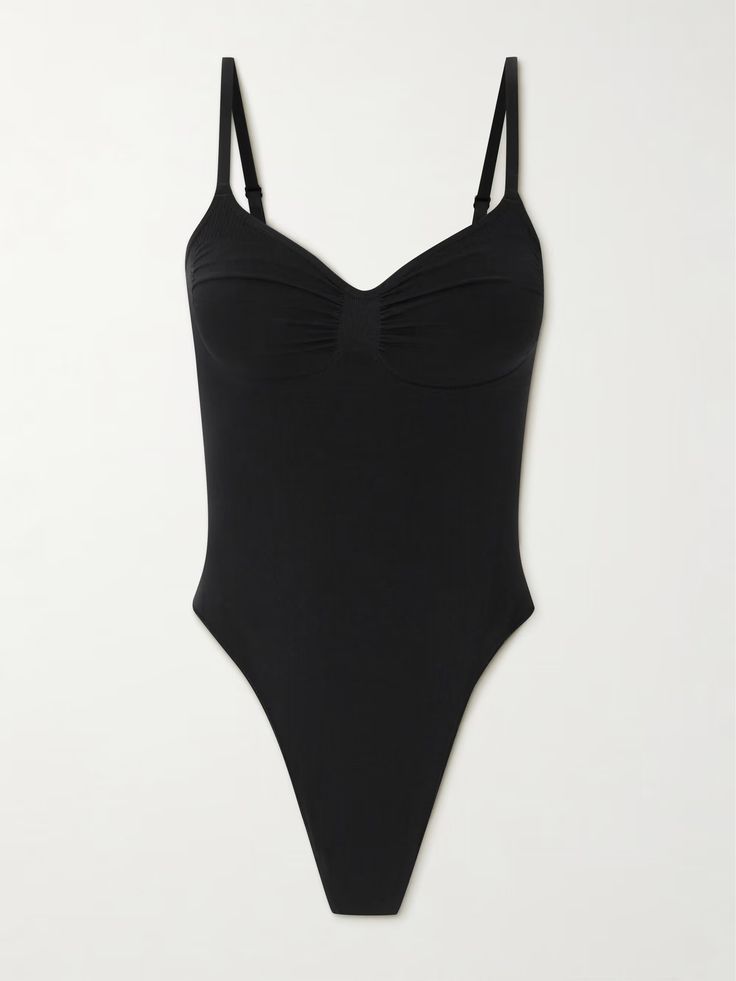 Shop SKIMS Seamless Sculpt Thong Bodysuit - Onyx, Explore the latest SKIMS women's collection today on NET A PORTER Black Seamless Sculpting Swimwear, Black Sculpting Seamless Swimwear, High Stretch Seamless Black Leotard, Fitted Black Seamless Swimwear, Black Fitted Seamless Leotard, Fitted Black Seamless Leotard, Compressive Black Nylon Bodysuit, Black Compressive Nylon Bodysuit, Summer Sculpting Seamless Bodysuit