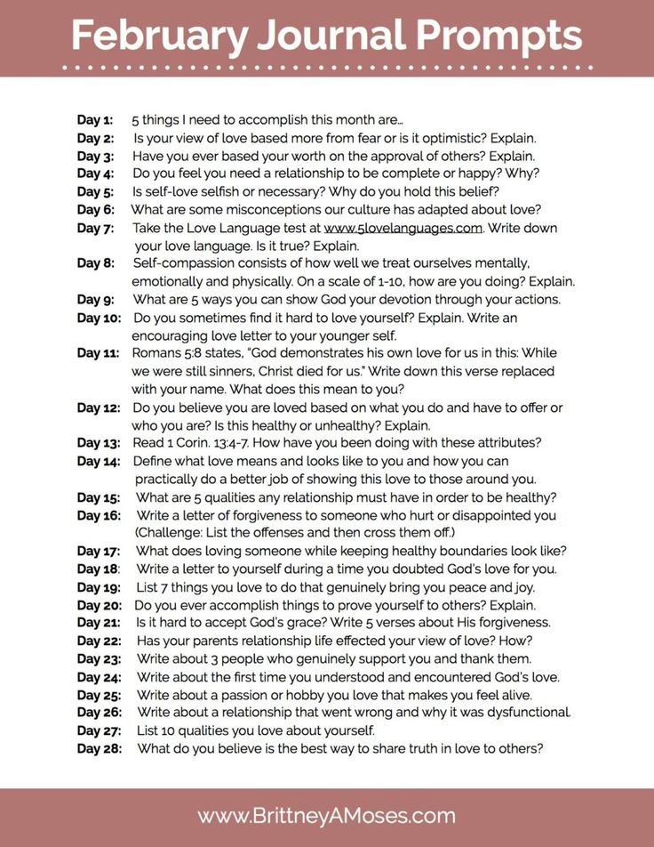 a printable poem with the words,'february journal prompts'in it