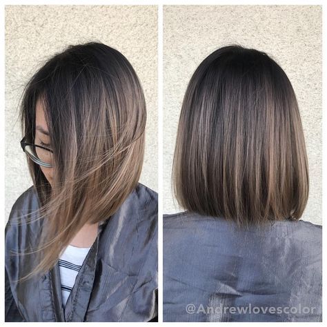 Beige Babylights, Babylights And Balayage, Haircuts For Medium Length Hair, Straight Hair Cuts, Ombré Hair, Short Straight Hair, Short Hair Balayage, Haircuts Straight Hair, Brown Blonde Hair