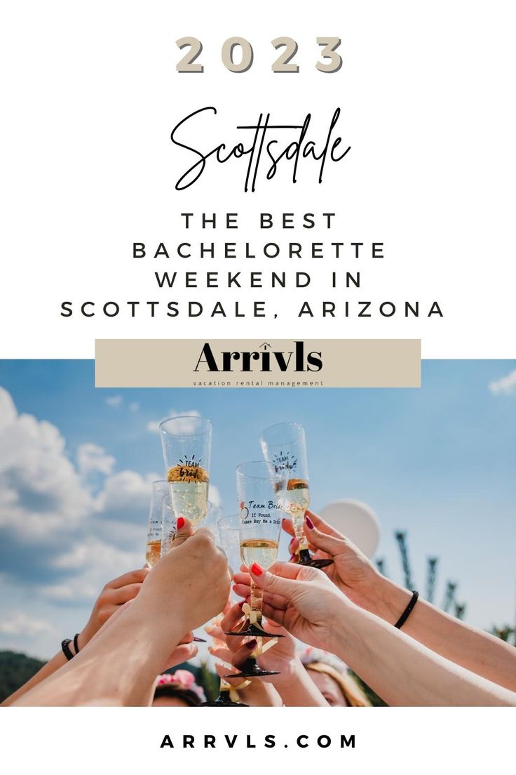 the best bachelor weekend in scottsdale, arizona with text overlaying it's image