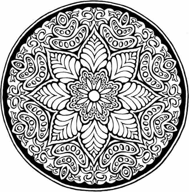 an intricately designed black and white plate