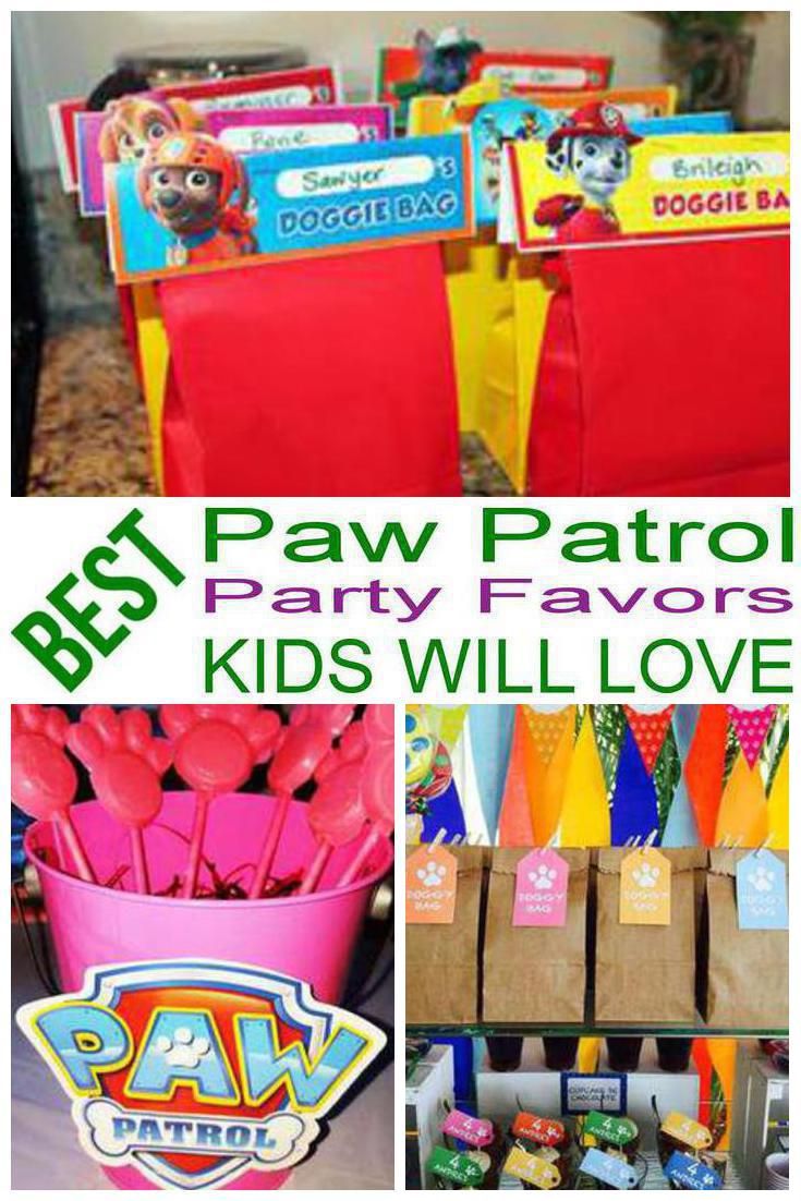 the best paw patrol party favors for kids will love