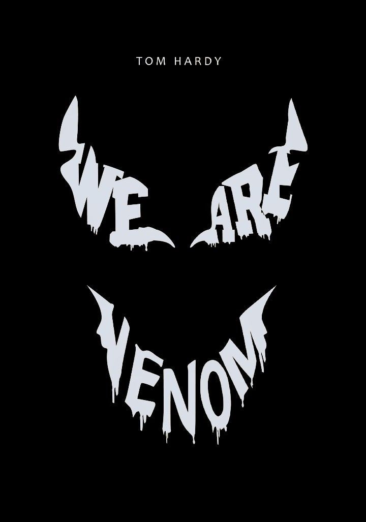 the poster for we are venom, which features an evil face and words that say we are