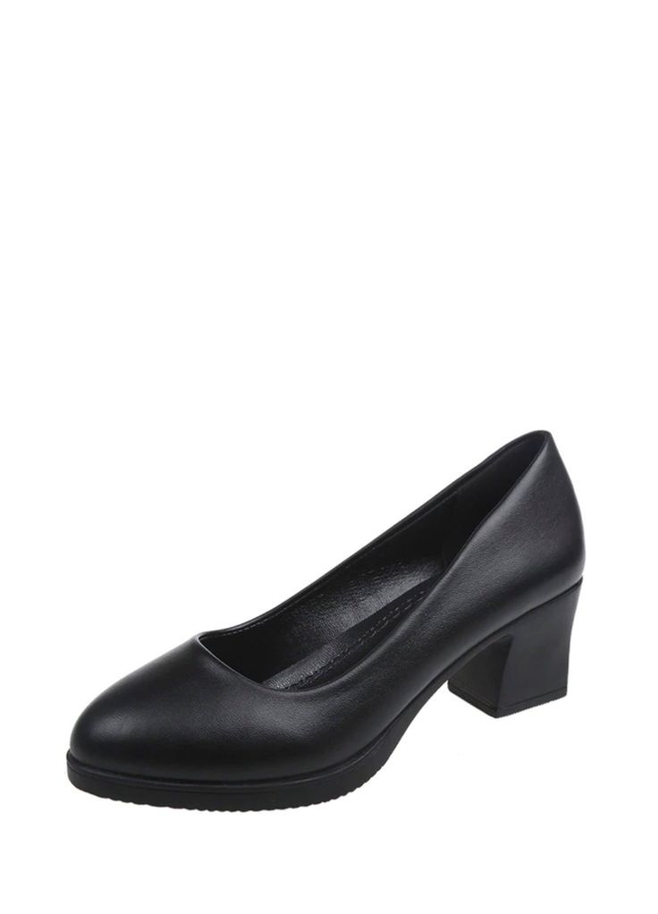 The Antonia Women's Pumps from USS Shoes are perfect for office looks. Crafted with polyurethane upper material and rubber outsole, these heeled shoes come with a 2" square heel and round toe shape for increased comfort and stability. True to size, you'll be sure to look and feel your best! • Heel Type: Square Heel • Upper Material: Polyurethane • Fit: Fits true to size, take your normal size • Occasion: Office and Career • Season: Spring/Autumn • Toe shape: Round Toe • Outsole Material: Rubber Low Heel Faux Leather Court Shoes For Office, Business Court Shoes With 4-inch Heel And Round Toe, Faux Leather Low Heel Court Shoes For Office, Business Closed Toe Block Heels With Deep Heel Cup, Business Closed Toe Block Heels With Padded Heel, Business High Heel Block Heels With Padded Heel, Business Block Heels With Padded High Heel, Synthetic Heels With Padded Heel For Office, Business Heels With Reinforced Heel And Closed Toe