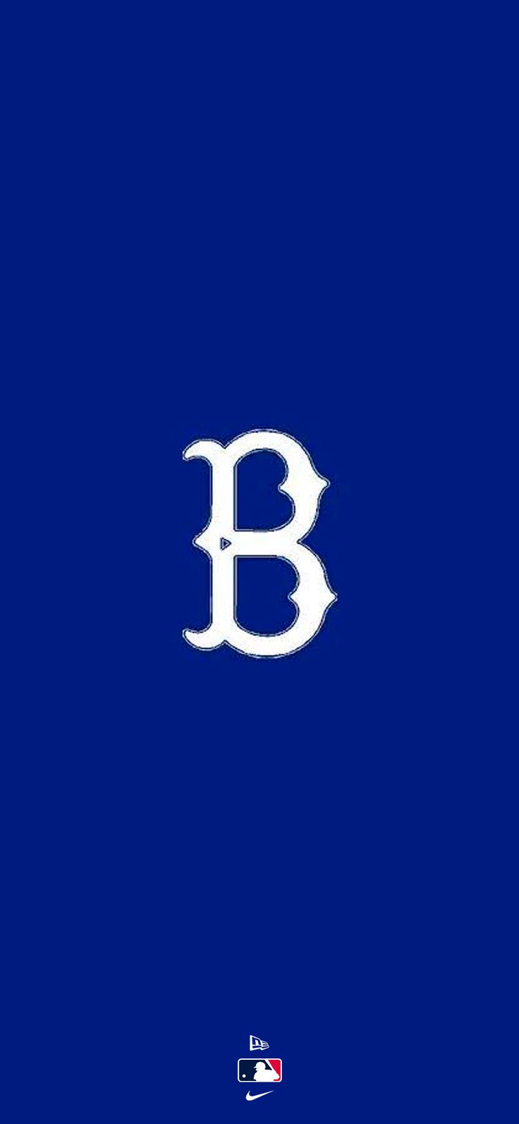 the boston red sox baseball team logo on a blue background with white letters and numbers