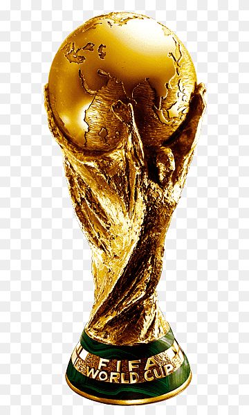 the world cup trophy is shown in gold and green