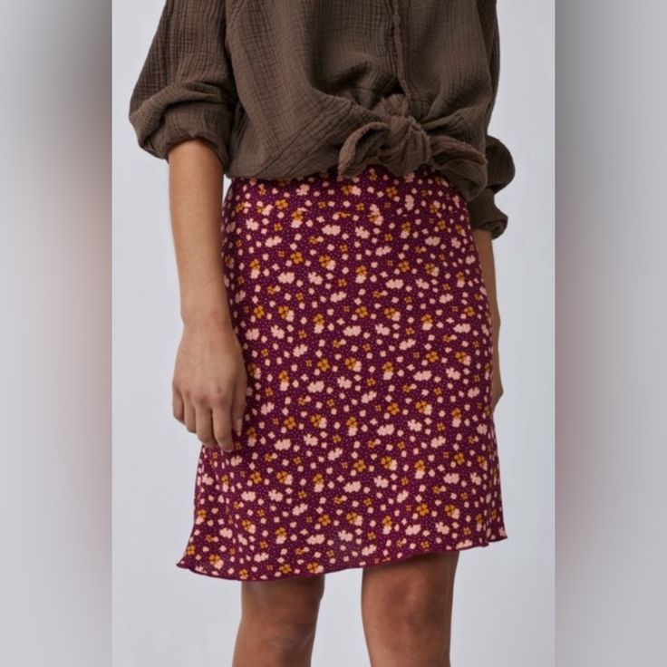 A Sassy Floral Print Adorns This Fluttery Skirt That's A Versatile Addition To Your Season-Spanning Wardrobe. 20" Center Front Length (Size 8) Unlined 100% Viscose Hand Wash, Line Dry Imported Casual Purple Mini Skirt For Fall, Purple Floral Print Mini Skirt, Purple Floral Print Skirt For Spring, Spring Purple Floral Print Skirt, Purple Floral Skirt For Spring, Casual Purple Skirt For Spring, Summer Floral Print Purple Mini Skirt, Summer Purple Floral Print Mini Skirt, Spring Purple Relaxed Skirt