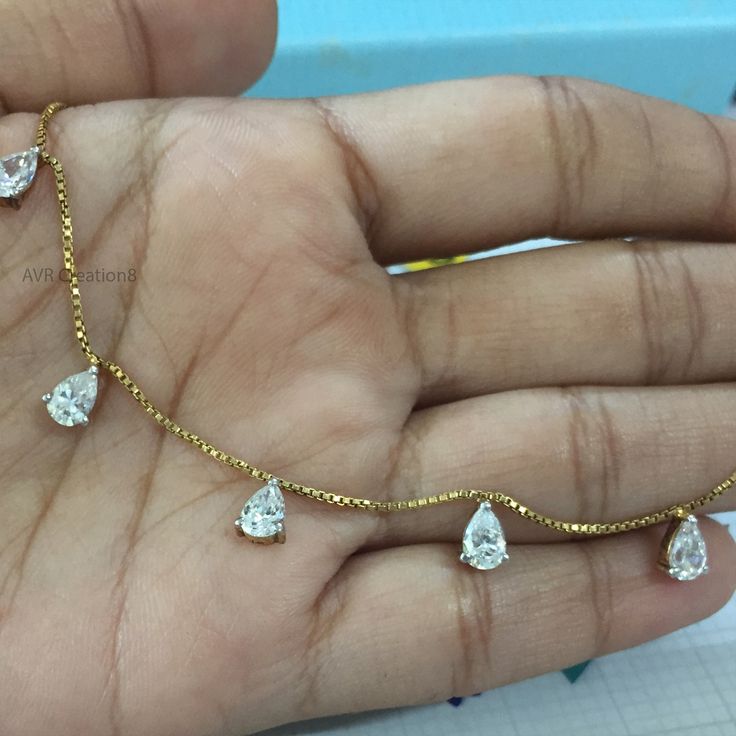 Pear Cut Diamond Stations Necklace For Women, Teardrop Diamond Necklace, Charm Station Necklace, Anniversary Gifts, 14K Yellow Gold Plated, Gift For Her *       Plating: 14K Vermeil Gold, 14K Vermeil Rose Gold or White Gold (Rhodium) *Metal :- 925 Sterling Silver *Metal Color :- White Yellow & Rose- As per your request *Diamonds:-  Cubic Zirconia *Colour Clarity ;- VVS1/ Colour Less *Premium Materials: Crafted from genuine 925 Sterling Silver for durability and timeless elegance. *Brilliant Mois 14k Gold Drop Necklaces With Diamond Cut, Gold Drop Necklaces With 17 Jewels, Gold Teardrop Diamond Cut Solitaire Necklace, Gold Solitaire Teardrop Necklace With Diamond Cut, Gold Necklace With Delicate Pear-shaped Chain, Gold Pear-shaped Necklaces With Delicate Chain, Gold Pear-shaped Necklace With Delicate Chain, Gold Plated Teardrop Necklace For Anniversary, Dainty Pear-shaped Drop Necklace For Anniversary