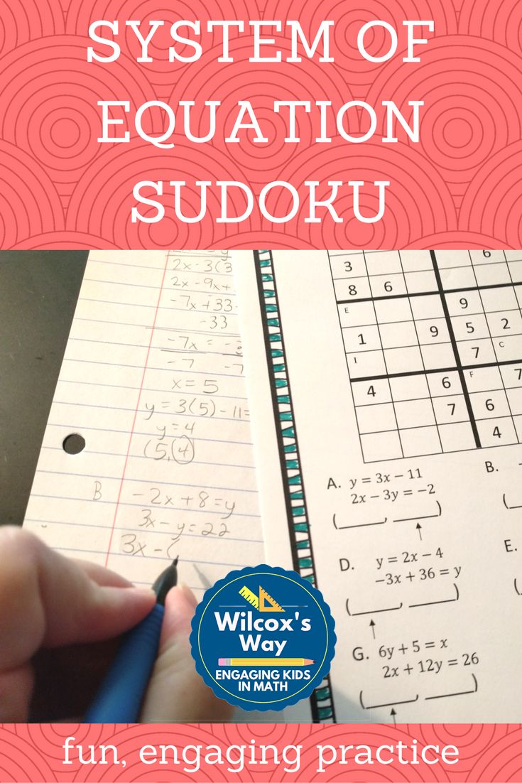 a person writing on a notebook with the words system of equatation sudoku