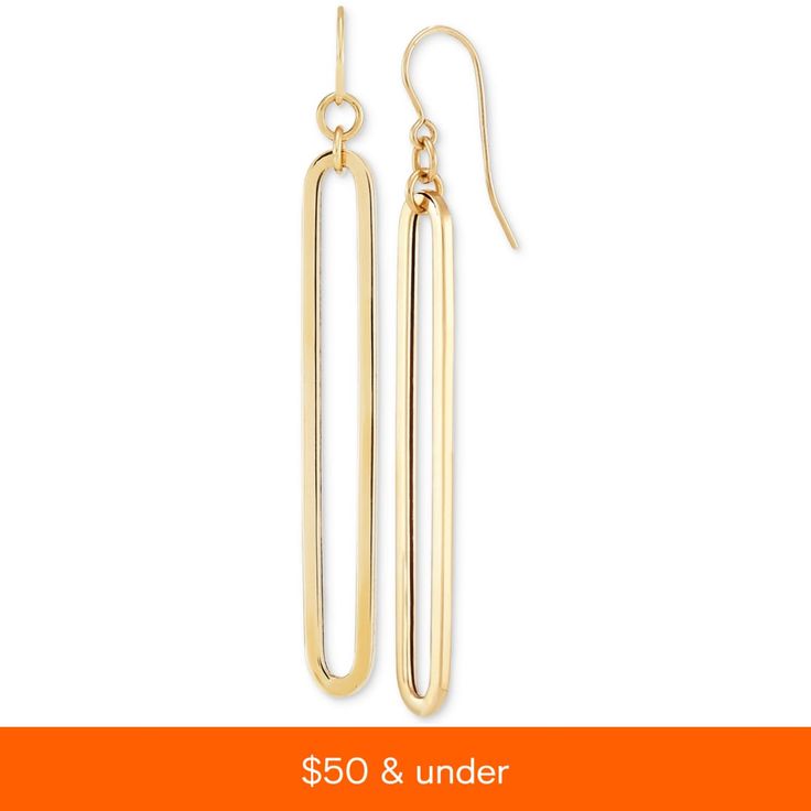 in stock Modern Yellow Gold Earrings From Macy's, Modern Macy's Jewelry With Polished Finish, Modern 14k Gold Jewelry From Macy's, Macy's Modern Yellow Gold Earrings, Macy's Modern 14k Gold Earrings, Macy's Elegant Yellow Gold Earrings, Modern Polished Earrings From Macy's, Macy's Modern Earrings With Polished Finish, Macy's Oval Yellow Gold Earrings