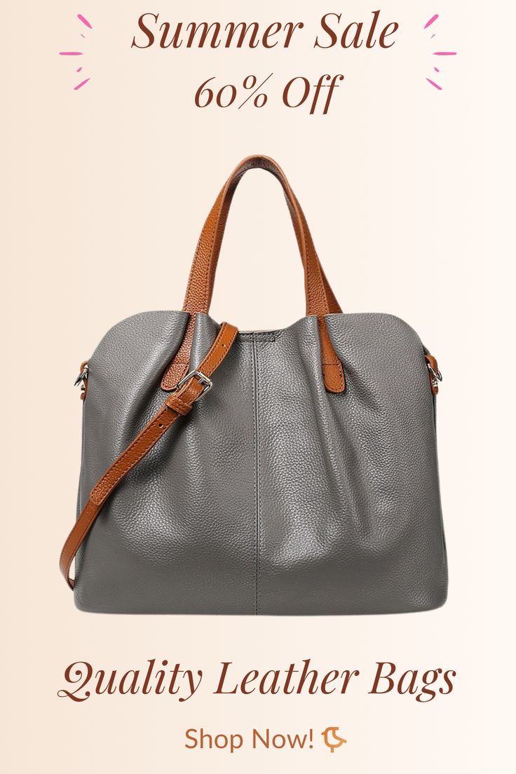 Show the world your take on fashion when you carry this luxury women handbag! With adjustable and detachable shoulder strap, its stitched top handles are comfortable to release the stress. It's large and has many pockets for reorganizing stuff. It's soft, you will like it. Luxury Gray Bag With Top Carry Handle, Luxury Gray Shoulder Bag With Top Carry Handle, Luxury Gray Satchel Bag, Luxury Gray Shoulder Bag With Double Handle, Trendy Gray Satchel With Double Handle, Luxury Gray Bag With Removable Pouch, Trendy Gray Double Handle Satchel, Luxury Gray Shoulder Bag For Office, Gray Large Capacity Top Handle Shoulder Bag