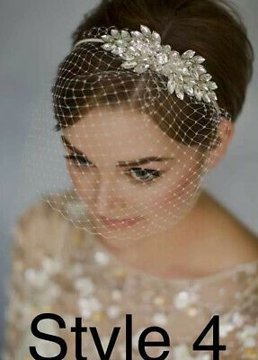 a woman wearing a veil and headpiece with the words style 4 written below it