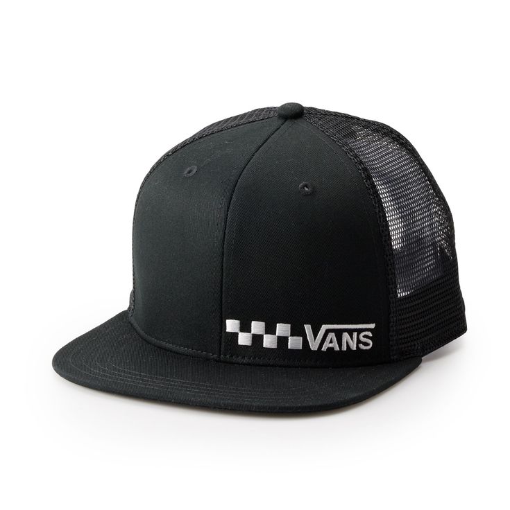 This Vans® Men's Logo Snapback Hat is a classic way to top off any outfit. This Vans® Men's Logo Snapback Hat is a classic way to top off any outfit.  Flat brim Snapback closure 22.5 in. inner circumference H x W x D: 8.5 x 7 x 2 in.FIT & SIZING Fabric: cotton Imported Spot clean Size: One Size. Color: Black. Gender: male. Age Group: adult. Classic Snapback Baseball Cap, Classic Snapback Fitted Hat For Outdoor, Classic Adjustable Trucker Hat For Sports, Classic Snapback Hat With Flat Bill For Outdoor, Classic Flat Cap Trucker Hat For Streetwear, Classic Six-panel Trucker Hat For Streetwear, Classic Trucker Hat With Flat Bill For Streetwear, Classic Flat Bill Trucker Hat For Streetwear, Classic Sports Flat Cap