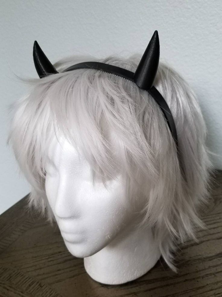 Fantasy Horns, Horns Costume, Black Horns, Horns Headband, Small Goat, Mini Goats, Lightning Thief, Goat Horns, Oc Board