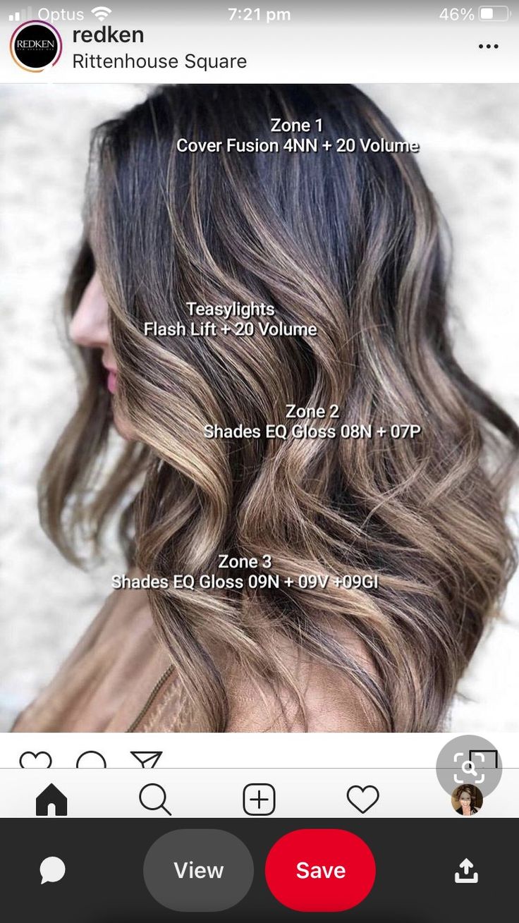 Hair Color Brunette, Redken Formulas, Hairstyles Brunette, Brunette Hairstyles, Brown Hair With Caramel Highlights, Redken Hair Color, Colored Hair Tips, Redken Hair Products, Redken Shades