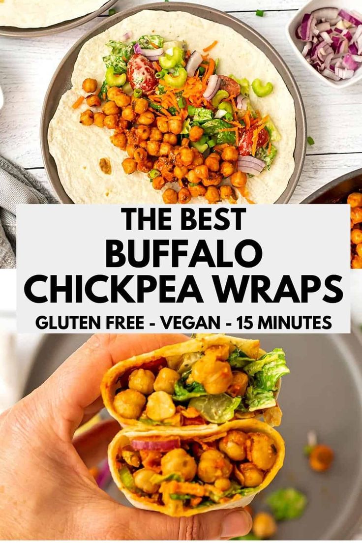 the best buffalo chickpea wraps gluten free vegan 15 minutes