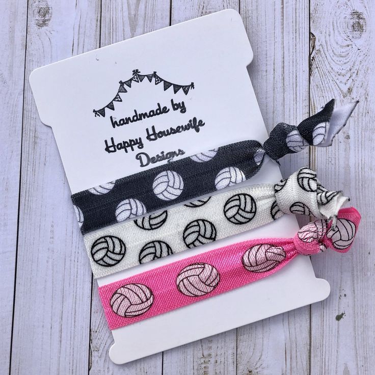 Set of 4 volleyball hair ties - Slight variations may occur. Perfect as a basket filler! #hairstyles #hairideas #cutehairstyle Easy Volleyball Hairstyles, Volleyball Hair, Emma Kate, 5 Minute Hairstyles, Happy Housewife, Volleyball Gifts, Game Day Hair, Ribbon Hairstyle, Basket Fillers