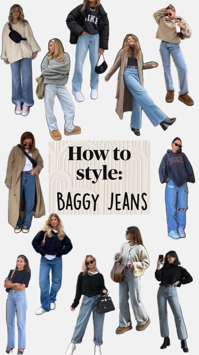 Loving the baggy/straight leg trend atm! How To Style Baggy Jeans Winter, Outfit Ideas Baggy Jeans, Christian Outfits Modesty, How To Style Baggy Jeans, Style Baggy Jeans, Straight Jeans Outfit, Capsule Wardrobe Casual, Straight Leg Jeans Outfits, Baggy Jeans Outfit